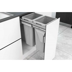 MB35-18GR Double Waste Bins with Soft Closing